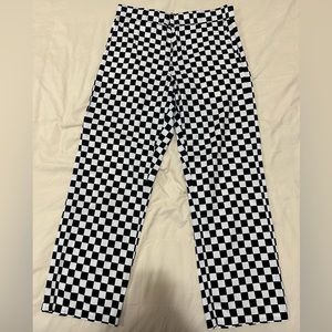 R13 straight leg checkerboard trousers size 27 EC